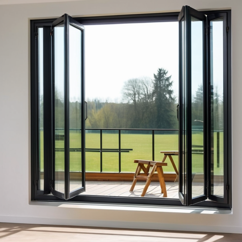 Create small spaces with sliding doors and folding windows