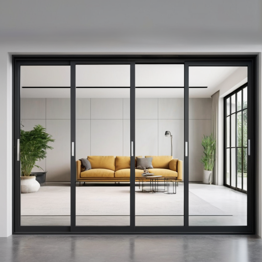 Create small spaces with sliding doors and folding windows