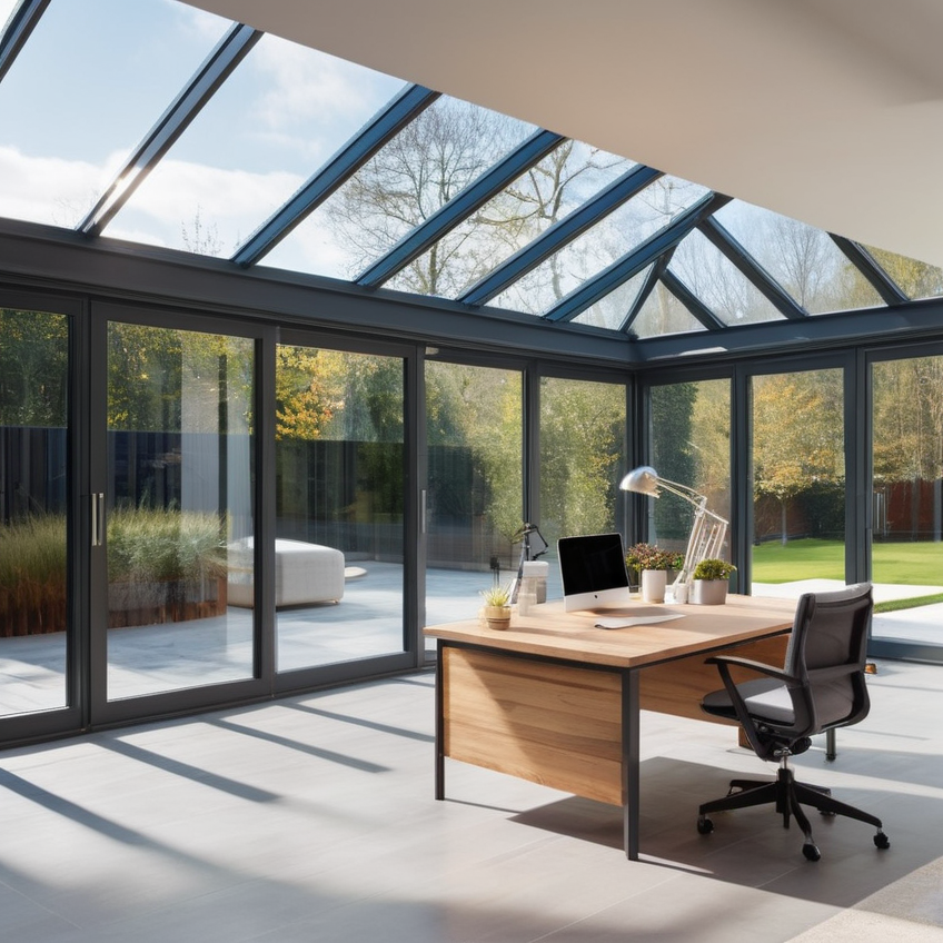 Convert a sunroom into an office or studio