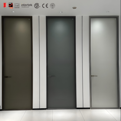 Interior swing door,Aluminum narrow frame glass casement door